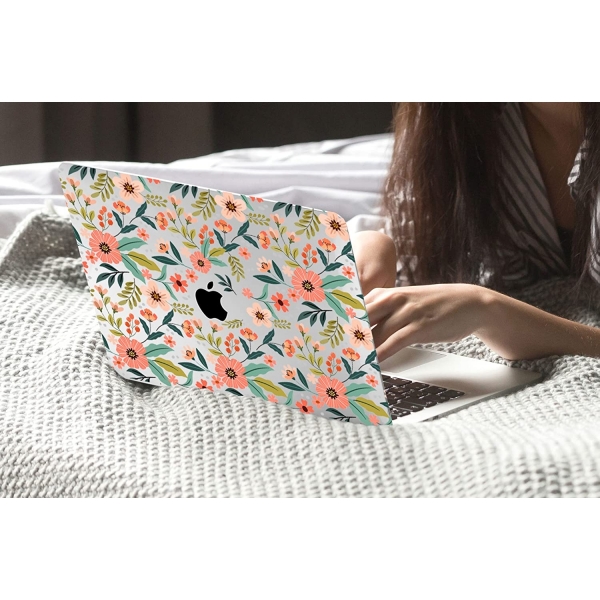 TWOLSKOO MacBook Pro Koruyucu Klf (16 in)(2021)-Seamless Flowers