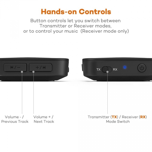 TaoTronics TT-BA08 Bluetooth 4.1 Alc/Verici Kablosuz 3.5mm Adaptr