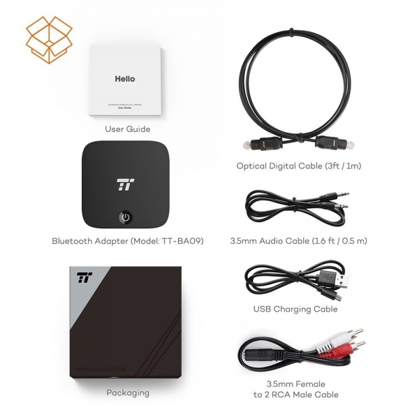 TaoTronics TT-BA09 Bluetooth Alc/Verici 3.5mm Kablosuz Adaptr