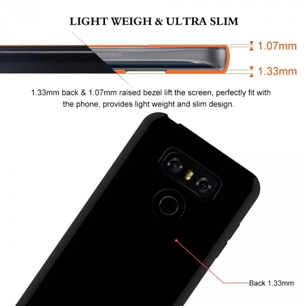 Tauri LG G6 Ultra �nce Esnek K�l�f-Black