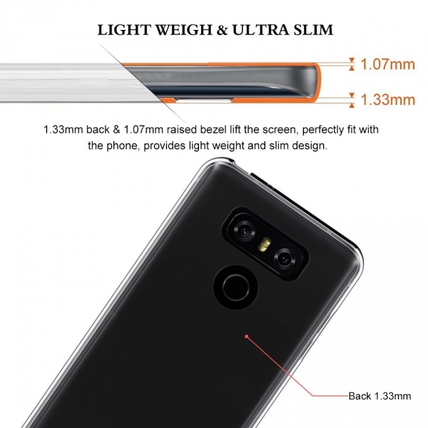 Tauri LG G6 Ultra nce Esnek Klf-Clear