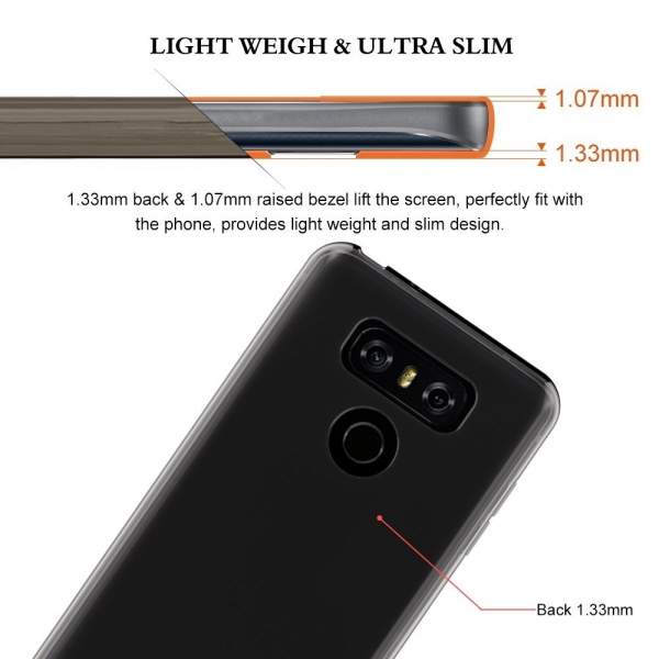 Tauri LG G6 Ultra �nce Esnek K�l�f-Smoke Black