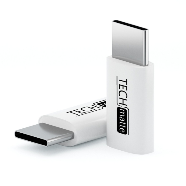 TechMatte USB-C to Mikro USB Adaptr (2 Adet)(Beyaz)