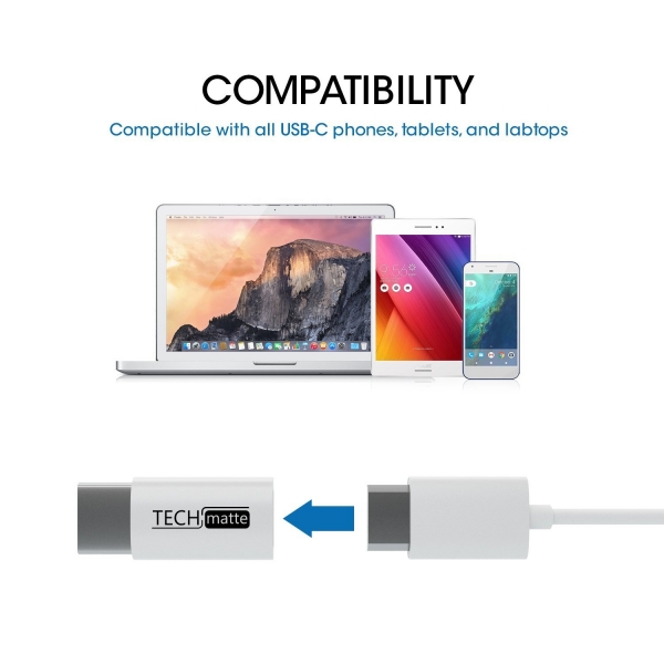 TechMatte USB-C to Mikro USB Adaptr (2 Adet)(Beyaz)