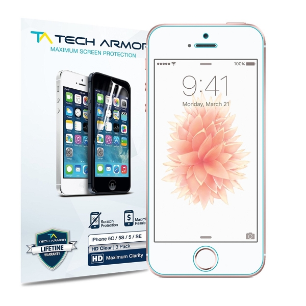 Tech Armor Apple iPhone 5/5C/5S/SE Ekran Koruyucu Film (3 Adet)