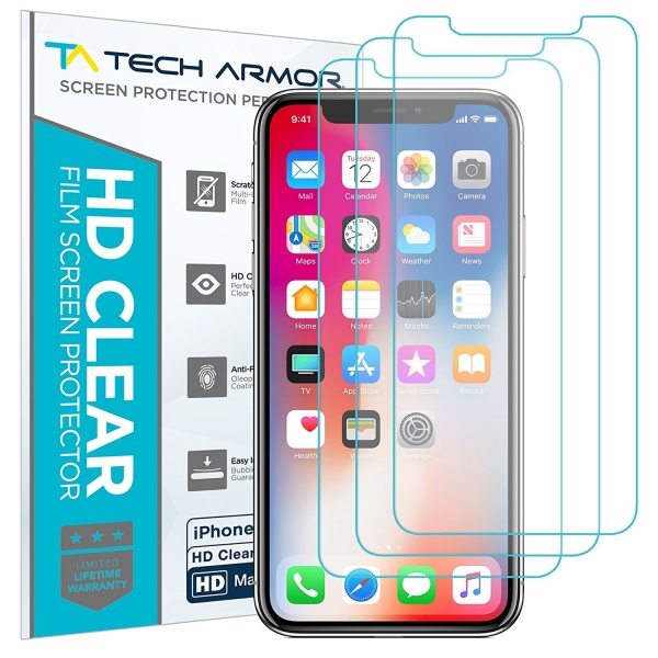 Tech Armor Apple iPhone X Ekran Koruyucu Film (3 Adet)