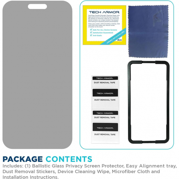 Tech Armor Privacy iPhone 18 Pro Max Ekran Koruyucu