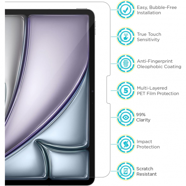 Tech Armor iPad Air M2 Mat Ekran Koruyucu (13 in)