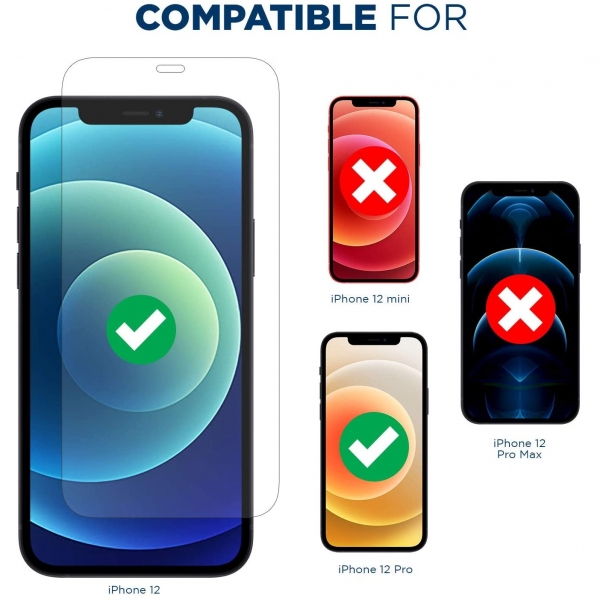 Tech Armor iPhone 12 Balistik Cam Ekran Koruyucu (3 Adet)