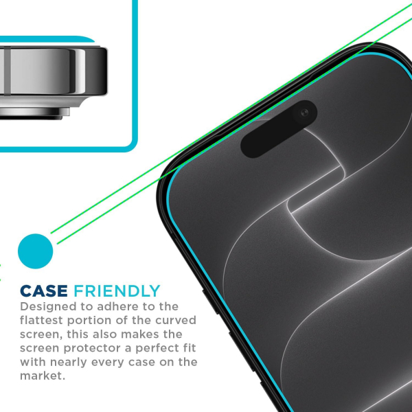 Tech Armor iPhone 18 Pro Balistik Ekran Koruyucu