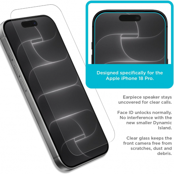 Tech Armor iPhone 18 Pro Balistik Ekran Koruyucu