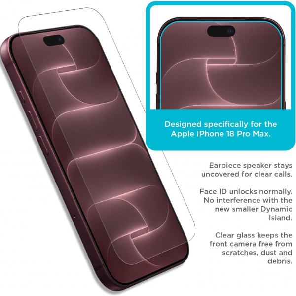 Tech Armor iPhone 18 Pro Max Balistik Ekran Koruyucu
