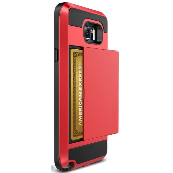 TekSonic Samsung Galaxy Note 5 Armor Serisi Kartlkl Klf-Red