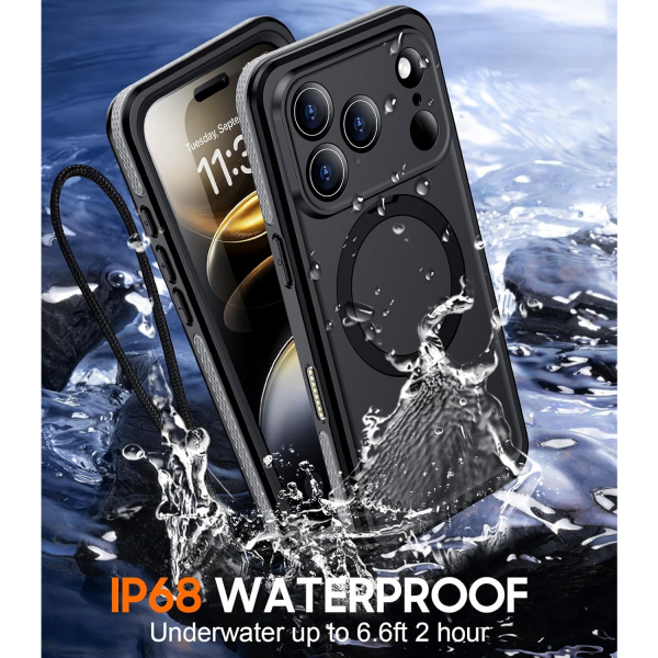 Temdan Apple iPhone 17 Pro Max Su Geirmez Mag Klf 