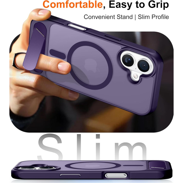 Temdan Apple iPhone 17 Standl Klf-Purple