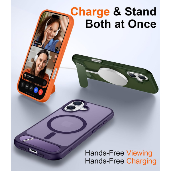 Temdan Apple iPhone 17 Standl Klf-Purple