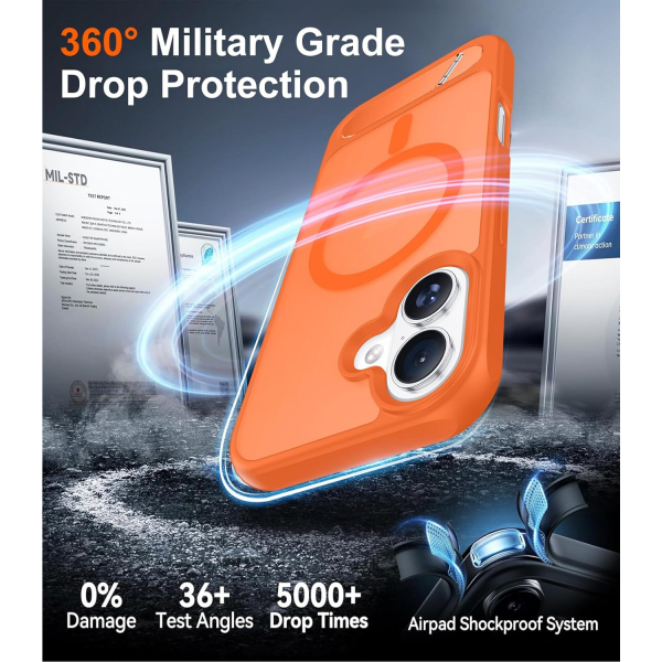 Temdan Apple iPhone 17 Standl Klf-Orange