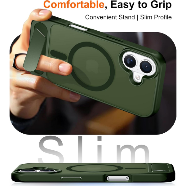 Temdan Apple iPhone 17 Standl Klf-Green