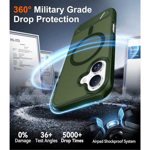 Temdan Apple iPhone 17 Standl Klf-Green