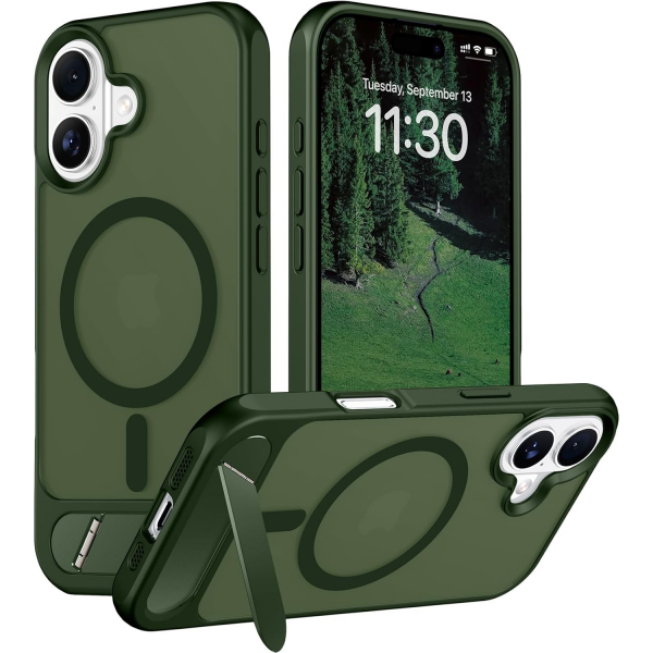 Temdan Apple iPhone 17 Standl Klf-Green