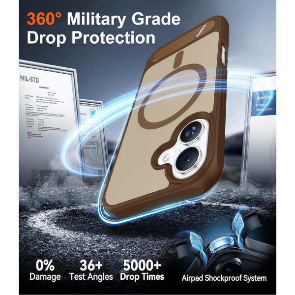 Temdan Apple iPhone 17 Standl Klf-Desert Brown