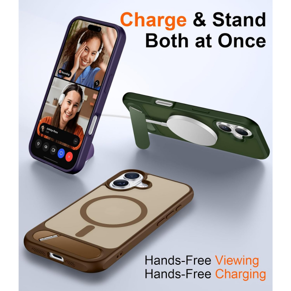 Temdan Apple iPhone 17 Standl Klf-Desert Brown