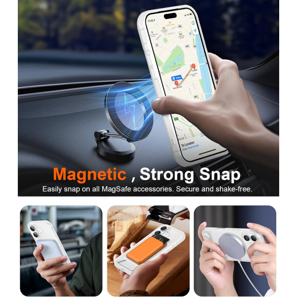 Temdan Apple iPhone 17 Standl Klf-Clear Matte