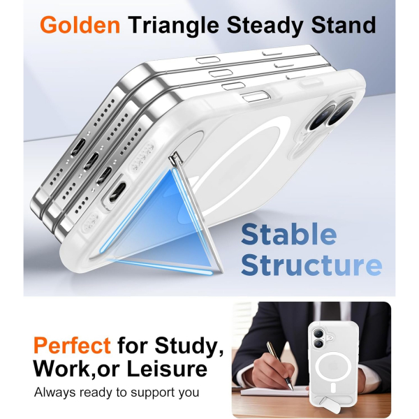 Temdan Apple iPhone 17 Standl Klf-Clear Matte