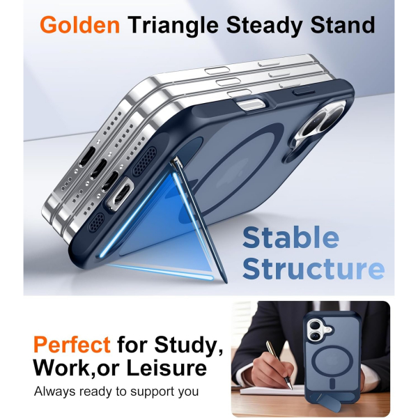 Temdan Apple iPhone 17 Standl Klf-Blue