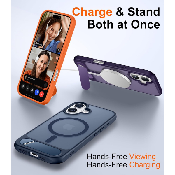 Temdan Apple iPhone 17 Standl Klf-Blue