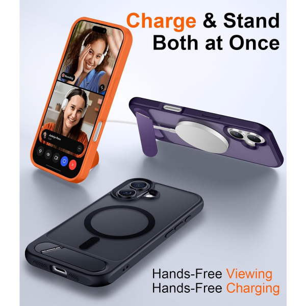 Temdan Apple iPhone 17 Standl Klf-Black