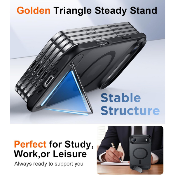 Temdan Apple iPhone Air Standl Klf-Black