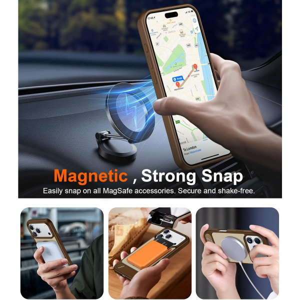 Temdan Apple iPhone 17 Pro Standl Klf-Desert Brown