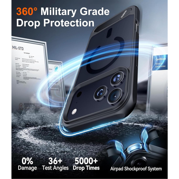 Temdan Apple iPhone 17 Pro Standl Klf-Black