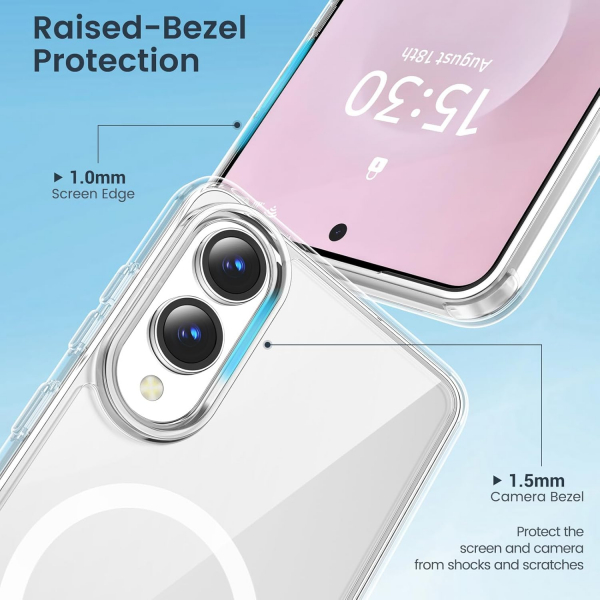 Temdan Galaxy S25 Edge Manyetik effaf Klf