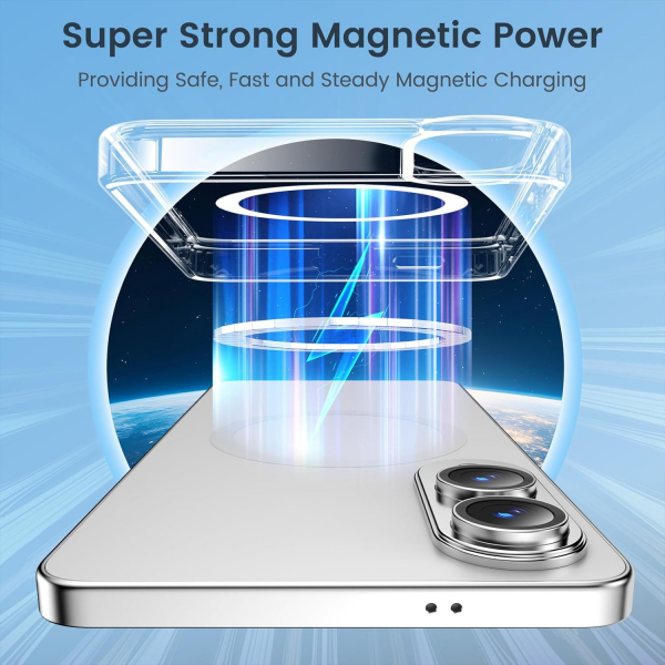 Temdan Galaxy S25 Edge Manyetik effaf Klf