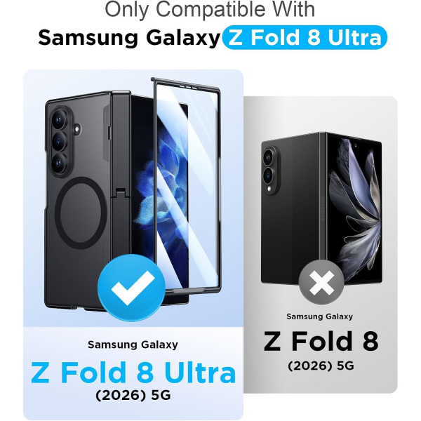 Temdan Galaxy Z Fold 8 Ultra MagSafe Koruyuculu K�l�f-Black