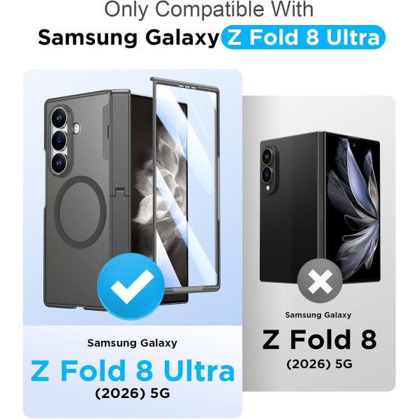 Temdan Galaxy Z Fold 8 Ultra MagSafe Koruyuculu K�l�f-Gray