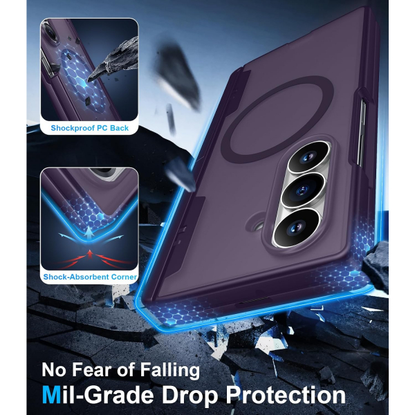 Temdan Galaxy Z Fold 8 Ultra MagSafe Koruyuculu K�l�f-Purple