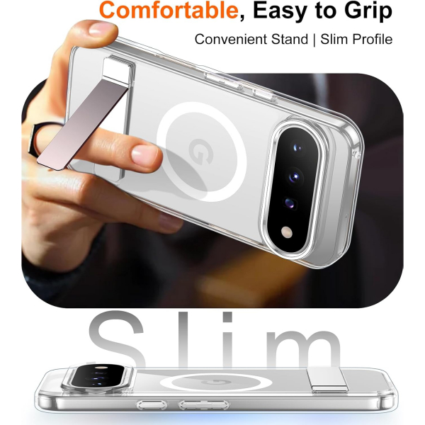 Temdan Google Pixel 11 Pro Manyetik Standl� K�l�f-Clear