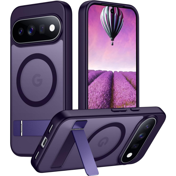 Temdan Google Pixel 11 Pro XL Manyetik Standl� K�l�f-Purple