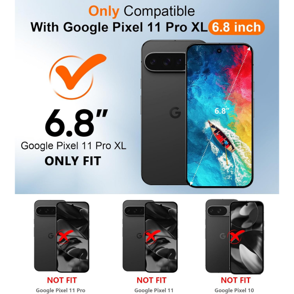 Temdan Google Pixel 11 Pro XL Su Ge�irmez K�l�f-Black Clear