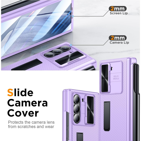 Temdan Kickstandl Galaxy Z Fold 6 Klf -Purple