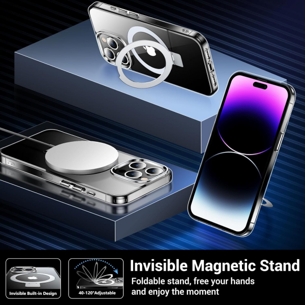Temdan Manyetik iPhone 15 Pro Standl Klf 