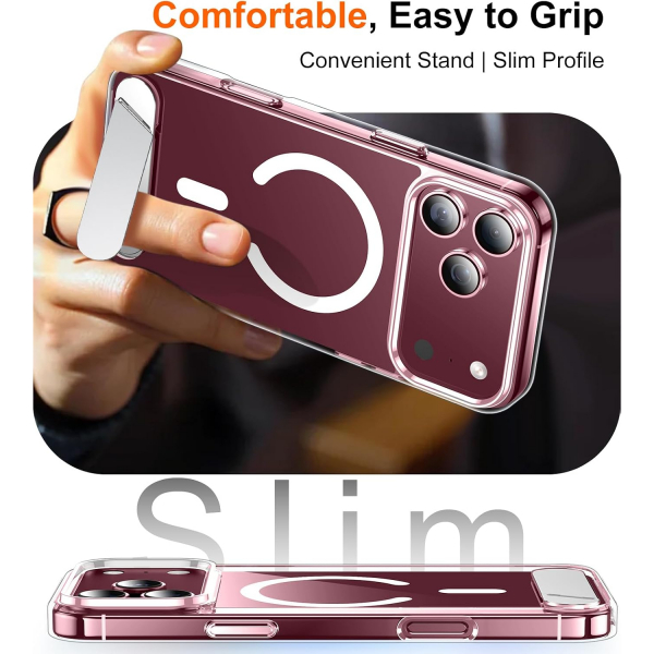 Temdan Manyetik iPhone 18 Pro Standl� K�l�f-Clear