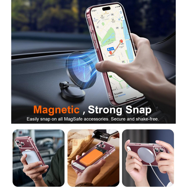 Temdan Manyetik iPhone 18 Pro Standl� K�l�f-Clear