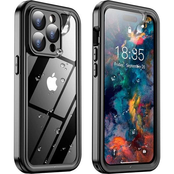 Temdan iPhone 14 Pro Su Geirmez Klf (MIL-STD-810G)