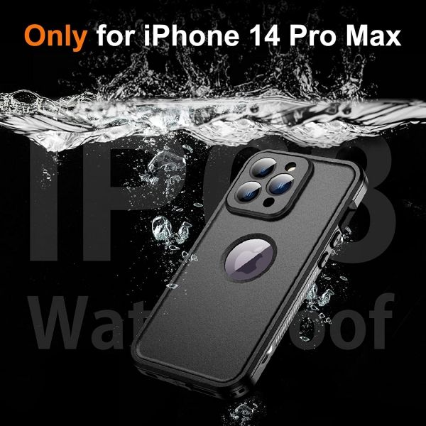 Temdan Real 360 iPhone 14 Pro Max Su Geirmez Klf (MIL-STD-810G)