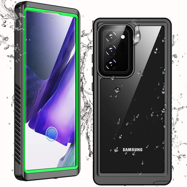Temdan Galaxy Note 20 Ultra Su Geirmez Klf (MIL-STD-810G)-Green