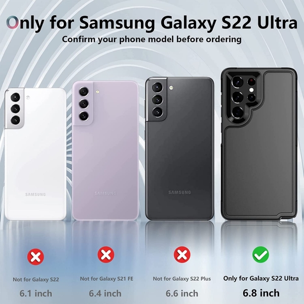 Temdan Samsung Galaxy S22 Ultra Klf (MIL-STD-810G)